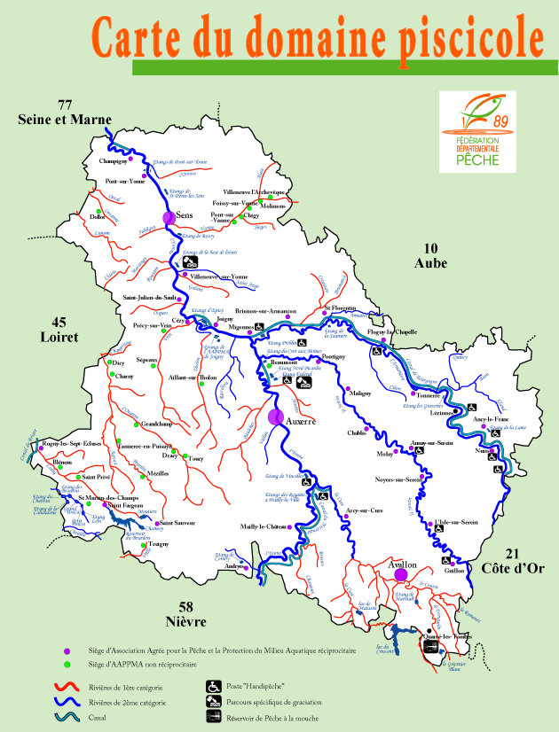 Réseau hydrographique de l'Yonne